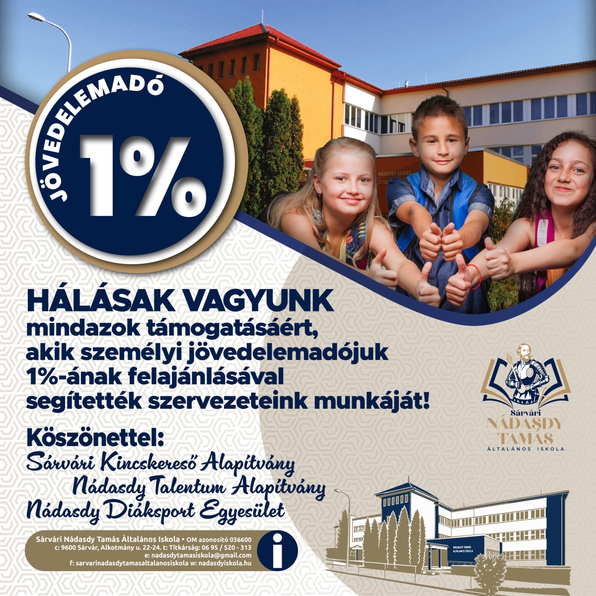 Hálásak vagyunk a felajánlott támogatásokért 