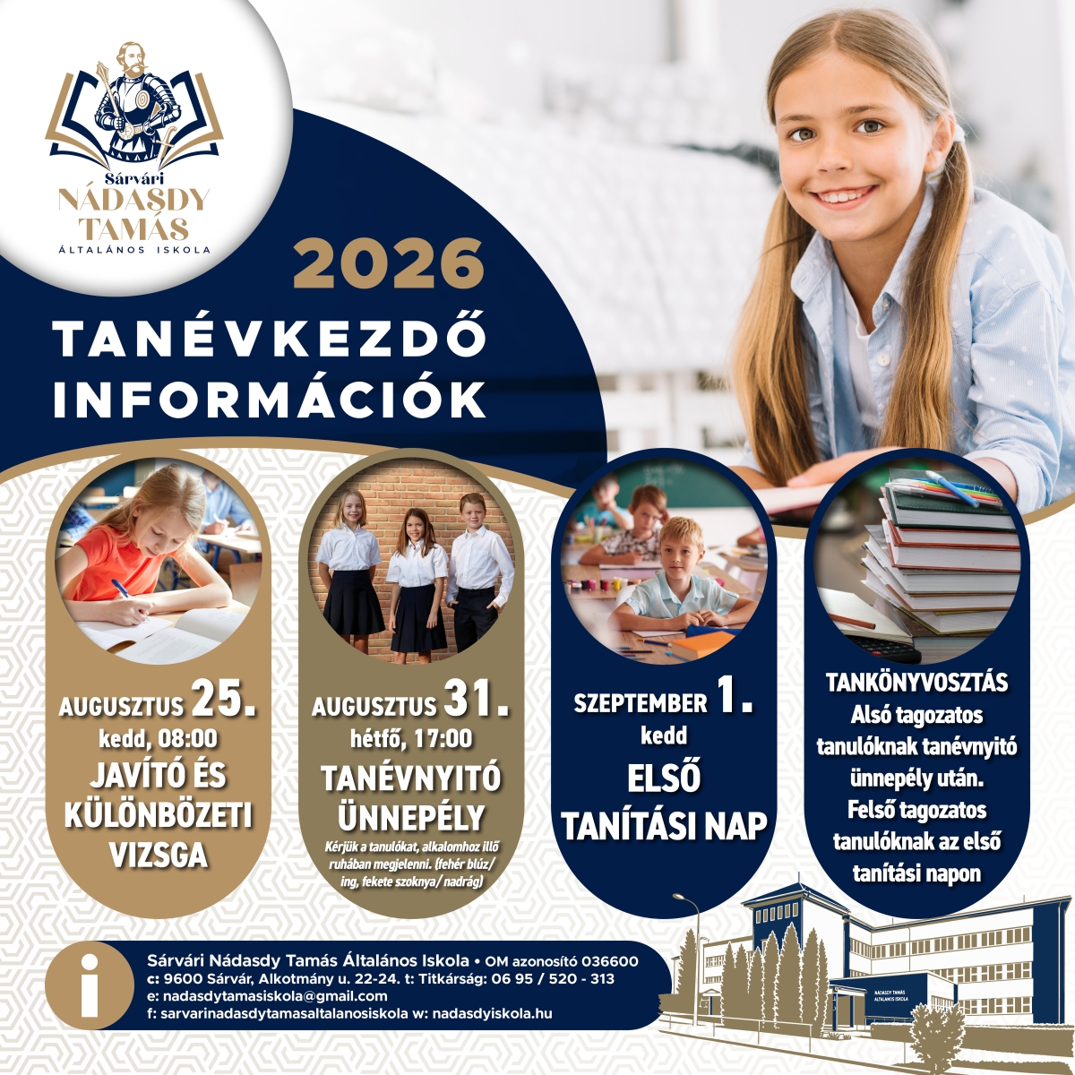 Tanévkezdő információk 