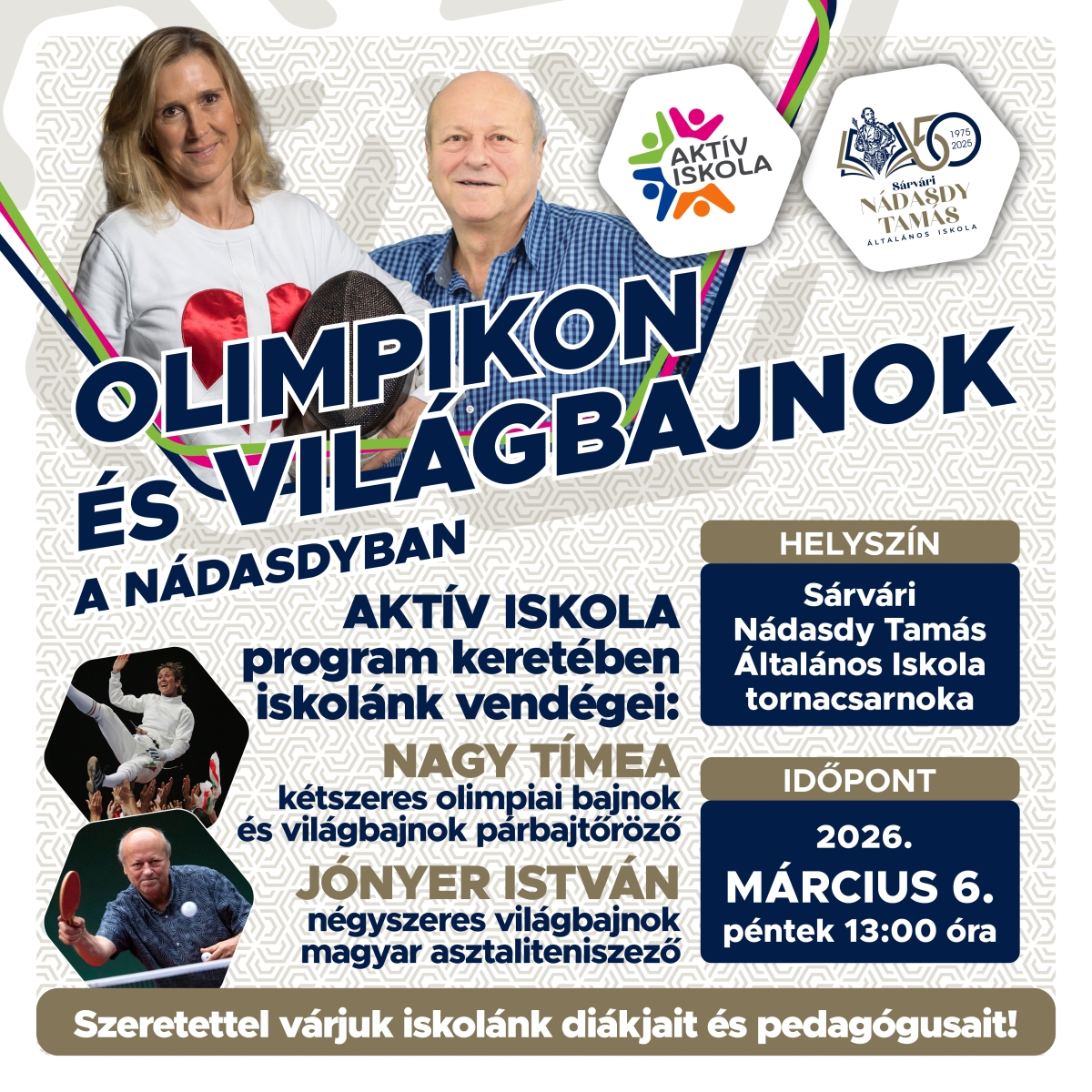 Olimpikon és Világbajnok iskolánkban